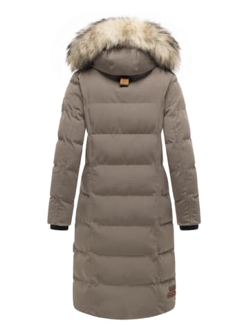Marikoo Steppmantel Schneesternchen in Stone Brown
