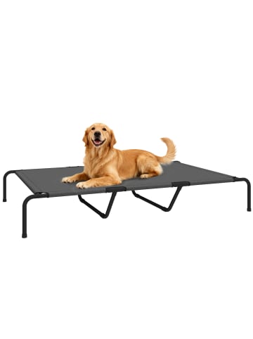 Pawhut Erhöhtes Hundebett,152L x 94B x 23H cm,Grau