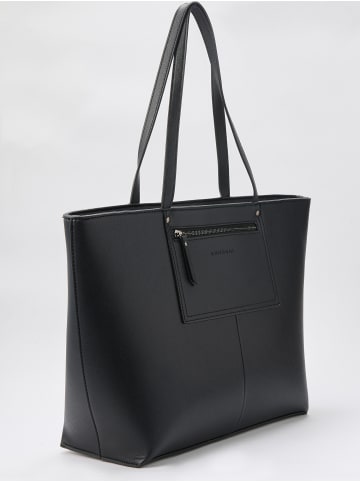 KOROSHI Schultertasche in Lederoptik in SCHWARZ