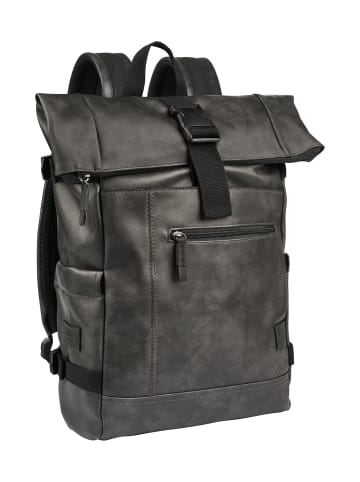 Camel Active Rucksack mit strukturierter Optik in Schwarz