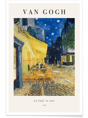Juniqe Poster "van Gogh - Café Terrace at Night" in Blau & Gelb