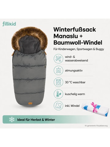 Kinderhaus Blaubär Winterfußsack Manaslu TOP in Grau