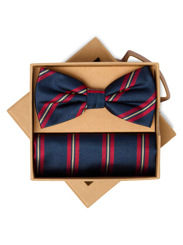 Finshley & Harding London Fliegen und Einstecktuch in marine - 0001