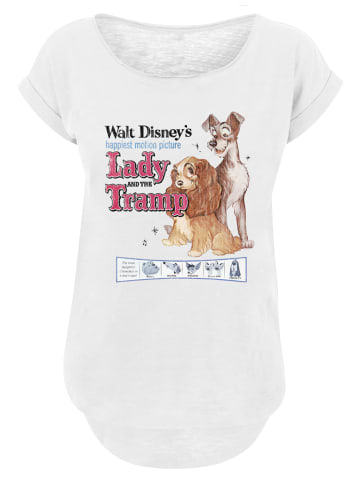 F4NT4STIC Long Cut T-Shirt Disney Susi und Strolch Distressed in weiß