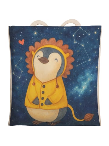 Mr. & Mrs. Panda Shopping Bag Löwe Astrologie Design ohne Spruch in Weiß
