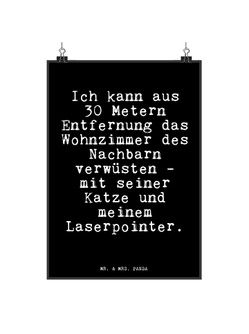 Mr. & Mrs. Panda Poster Ich kann aus 30... mit Spruch in Schwarz