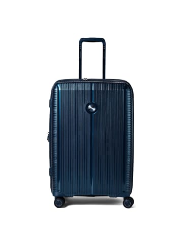 Polestream Paris 4 Rollen Trolley 69 cm mit Dehnfalte blue metallic