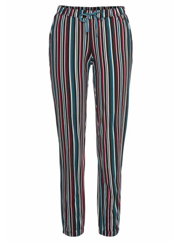s.Oliver s.Oliver Bodywear Schlafhose in blau-gestreift-weinrot