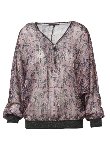 KOROSHI Bluse mit langen ärmeln in bunt