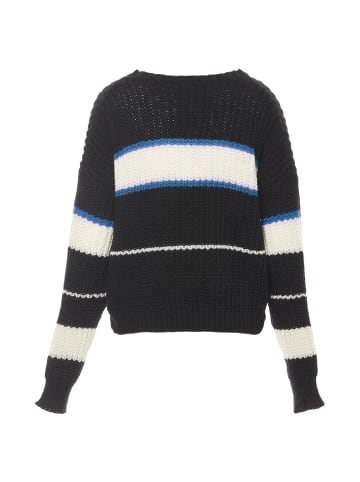 Libbi Damen Pullover in SCHWARZ WOLLWEISS TÜRKIS