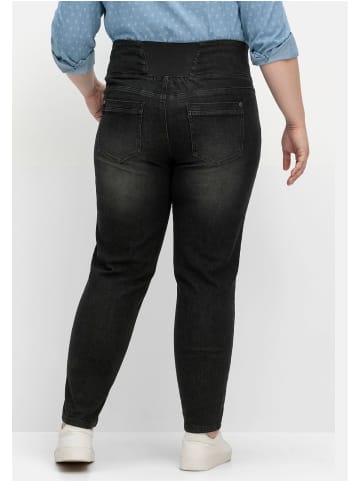 sheego Schmale Jeans in black Denim