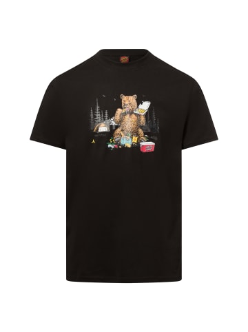 Santa Cruz T-Shirt Braun Pizza Bear in schwarz