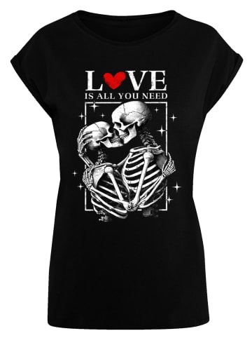 F4NT4STIC Extended Shoulder T-Shirt Love is all you need in schwarz