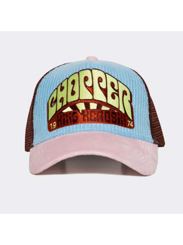 Queen Kerosin Queen Kerosin Trucker Cap mit Cord-Front Chopper in hellblau