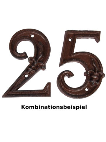Esschert Design 2er-Set: Hausnummer in Braun
