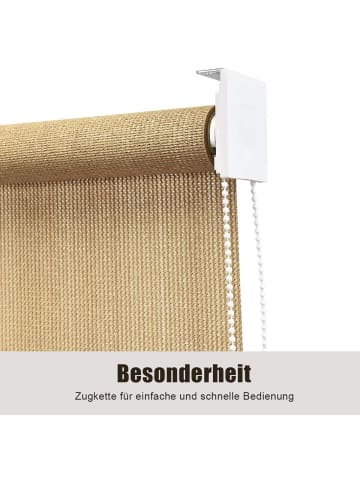 COSTWAY Verdunkelungsrollo 121x181cm in Beige