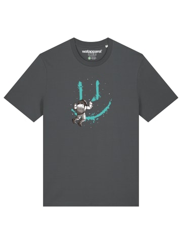 wat? Apparel T-Shirt Graffiti Astronaut in Grau
