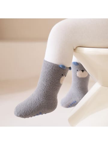 MUNADUNA 5er-Set 'Bär' Baby Fußbodensocken