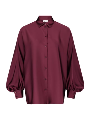 Vera Mont Satin-Bluse mit Kragen in Deep Dahlia