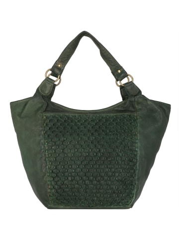 Greenland Nature Femi & Nine Schultertasche Leder 38 cm green