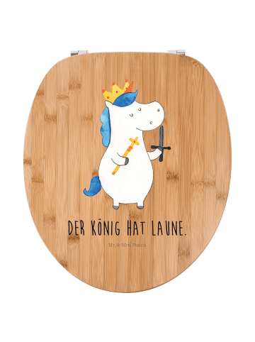 Mr. & Mrs. Panda Klo-Deckel Einhorn König mit Schwert mit Spruch in Braun