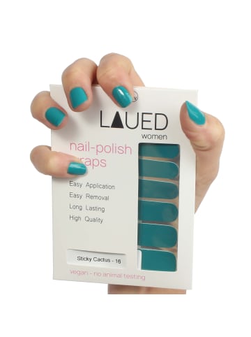 VARGU LAUED vegane Nagelfolien solid green in Sticky Cactus