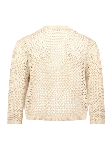 Betty Barclay Grobstrickjacke mit Lochmuster in beige