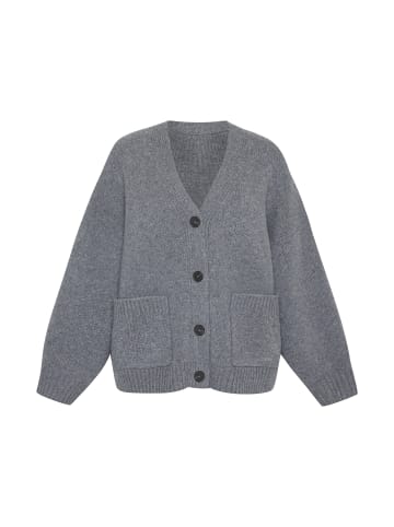 Style Republic Oversized Cardigan Kaschmir-Woll-Gemisch in Dark Grey Melange