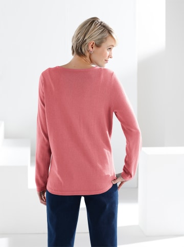 Sieh an! Baumwollpullover in korallenrot