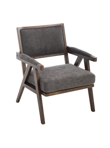 ABRIHOME Einzelner Sofasessel mit Armlehnen, Gepolsterte Liege in Grau