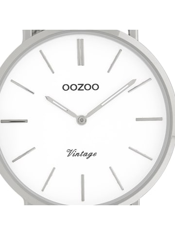 Oozoo Armbanduhr Oozoo Vintage Series silber groß (ca. 44mm)