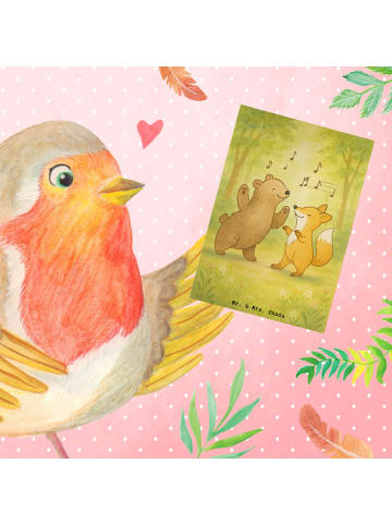 Mr. & Mrs. Panda Grußkarte Hase Tanzen Design ohne Spruch in Weiß