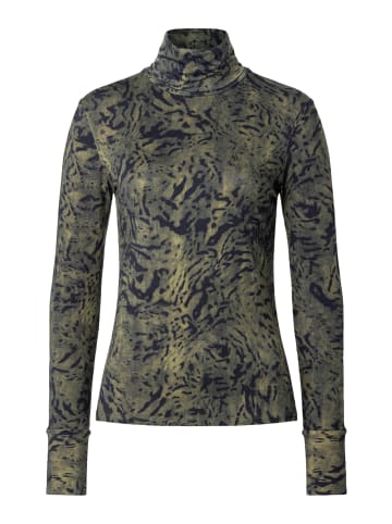 More & More schmales Rollkragenshirt, Print in animal print