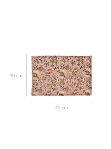 Home&Styling Collection Baumwollunterlage mit Blumenmuster in Rosa, 45 x 30 cm