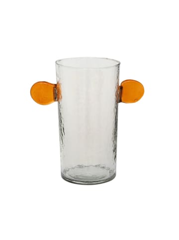URBAN NATURE CULTURE Vase mit Ohren in Transparent | Apricot Orange