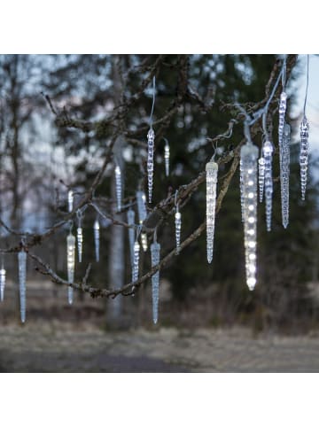 MARELIDA LED Lichterkette 24 Eiszapfen für Außen L: 7m in transparent