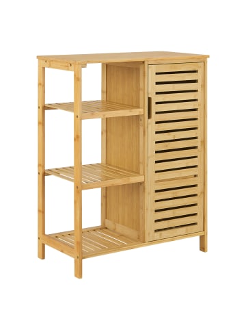 en.casa Badschrank Vetlanda Bambus in Beige (H)87cm (B)66cm (T)33cm