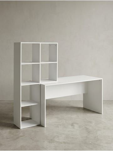 KADIMA DESIGN Schreibtisch | Weiß, 170x59x143.5cm, 6 Ablagen