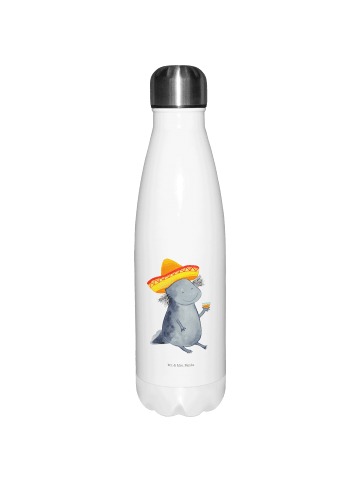 Mr. & Mrs. Panda Wasserflasche Axolotl Tequila ohne Spruch in Weiß