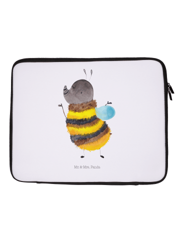 Mr. & Mrs. Panda Notebook Tasche Hummel flauschig ohne Spruch in Weiß