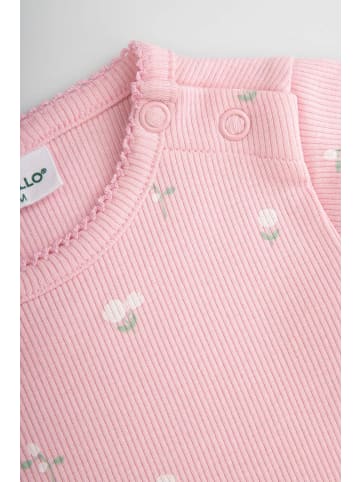 Coccodrillo Geripptes body mit kurzen ärmeln in gedämpftes Rosa