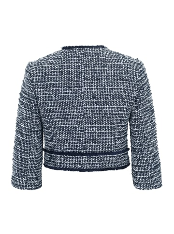 BETTY & CO Bolero-Jacke mit aufgesetzten Taschen in Dark Blue Melange