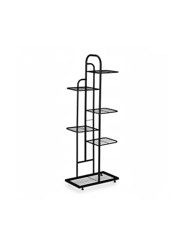 relaxdays Blumenregal in Schwarz - (B)44 x (H)109,5 x (T)22 cm