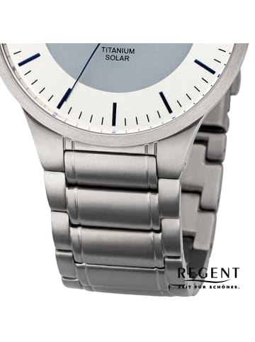 Regent Analog-Armbanduhr Regent Metallarmband silber groß (ca. 40mm)