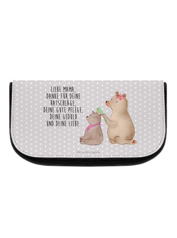 Mr. & Mrs. Panda kosmetiktäschchen Bär Kind mit Spruch in Grau Pastell