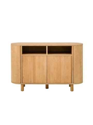 ABRIHOME Sideboard in Natur mit kühlschrankähnlichen Türen und verstellbaren Füßen