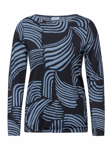 Cecil Rundkragen Langarmshirt für Damen in blau