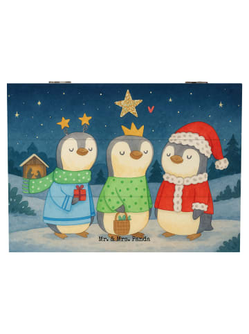 Mr. & Mrs. Panda Holzkiste Winterzeit Heilige drei Könige Design... in Weiß