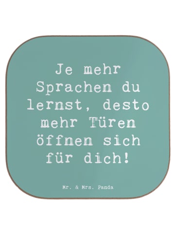 Mr. & Mrs. Panda Unterleger Spruch Sprachen lernen und anwenden ... in Meeresbrise
