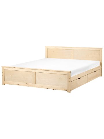 Beliani Doppelbett DAUPHIN in Braun - (W) 189 x (H) 82 x (L) 206 cm